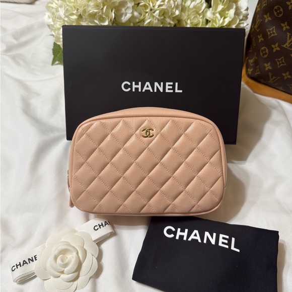 NEW Chanel Matelasse Curvy Light Pink Travel Bag - Picture 2 of 9